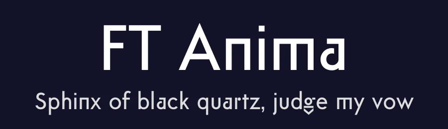 FT Anima by Igor Kosinsky — Sans Serif Font — thumbnail 2