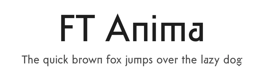FT Anima by Igor Kosinsky β Sans Serif Font