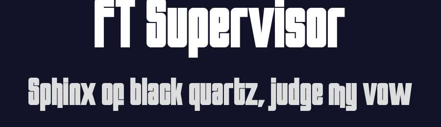 FT Supervisor by Fenotype — Decorative Font — thumbnail 2