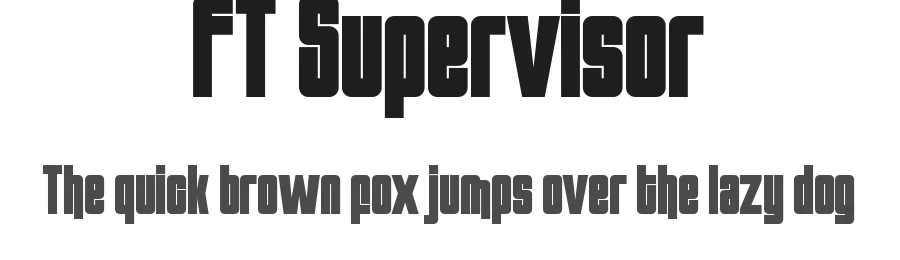 FT Supervisor by Fenotype — Decorative Font