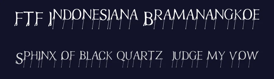 FTF Indonesiana Bramanangkoe by Fizzetica.id Typefoundry Indonesia — Decorative Font — thumbnail 2