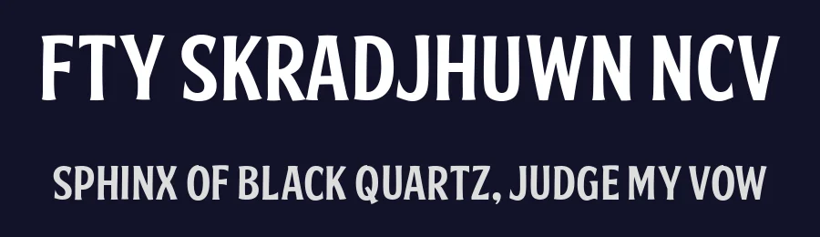 FTY Skradjhuwn NCV by Fontry — Decorative Font — thumbnail 2