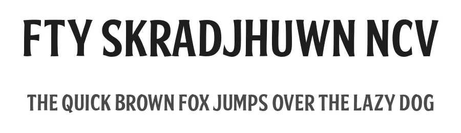 FTY Skradjhuwn NCV by Fontry — Decorative Font