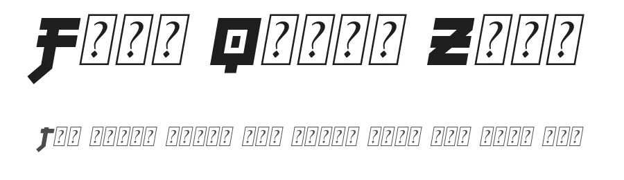 Fuji Quake Zone by imagex — Decorative Font