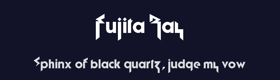 Fujita Ray by Sharkshock — Decorative Font — thumbnail 2