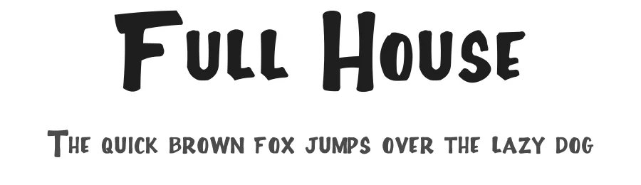 Full House by John Manjiro — Decorative Font