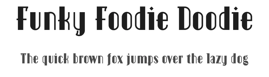Funky Foodie Doodie by Tup Wanders — Decorative Font