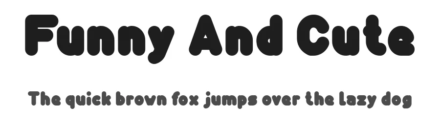 Funny And Cute by weknow β Sans Serif Font