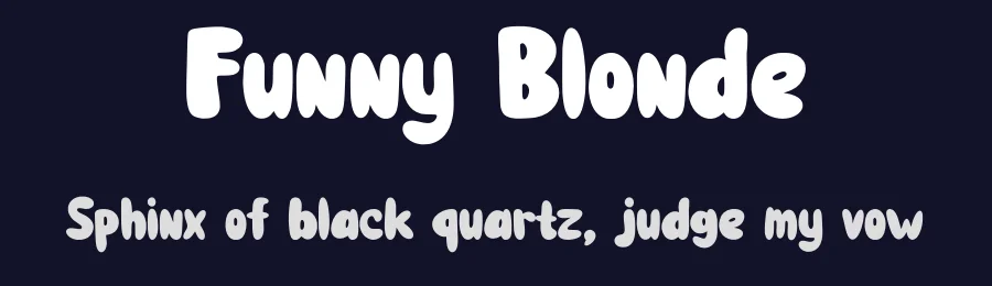 Funny Blonde by Tri Sakti Oktaviano — Decorative Font — thumbnail 2