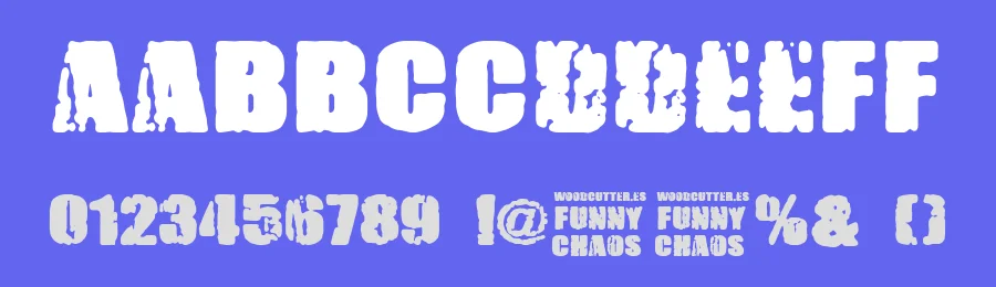 Funny Chaos by Woodcutter — Decorative Font — thumbnail 3