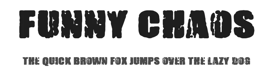 Funny Chaos by Woodcutter — Decorative Font
