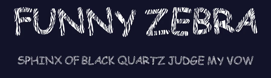 Funny Zebra by Xerographer Fonts — Decorative Font — thumbnail 2