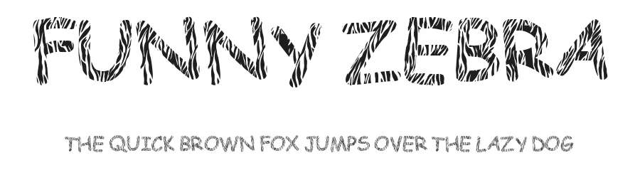 Funny Zebra by Xerographer Fonts โ Decorative Font