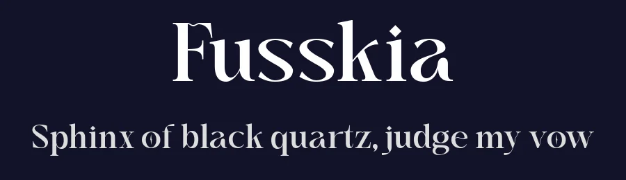 Fusskia by TypeClassHeroes — Serif Font — thumbnail 2