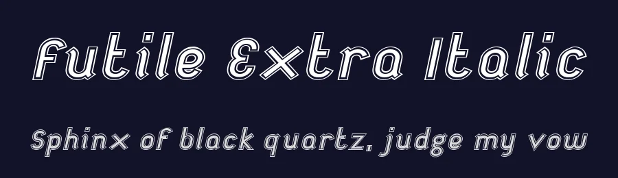 Futile Extra Italic by Phantomphonts — Decorative Font — thumbnail 2
