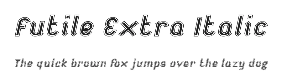 Futile Extra Italic by Phantomphonts — Decorative Font