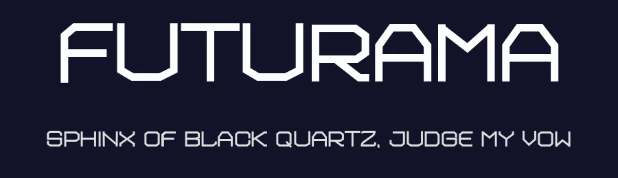 Futurama by fortunes co — Display Font — thumbnail 2