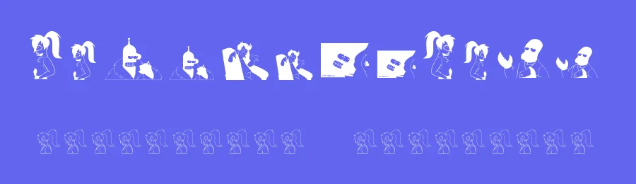 Futurama Alien Alphabet Two by Ruby D — Dingbats Font — thumbnail 3