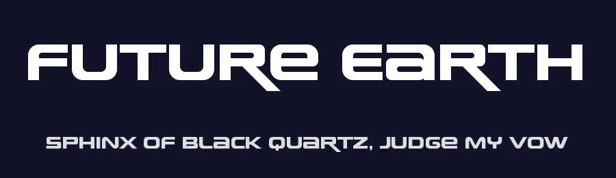 Future Earth by V. Sarela — Display Font — thumbnail 2