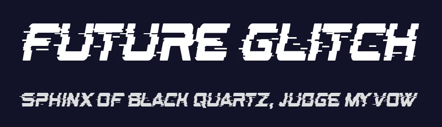 Future Glitch by Woodcutter — Decorative Font — thumbnail 2