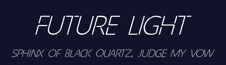 Future Light by Joseph Dawson — Display Font — thumbnail 2