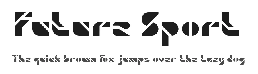 Future Sport by weknow — Display Font