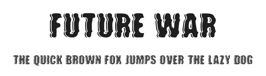 Future War by Woodcutter — Decorative Font