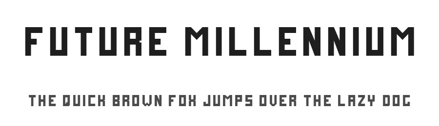Future Millennium by Zdeněk Gromnica a.k.a. FutureMillennium — Display Font