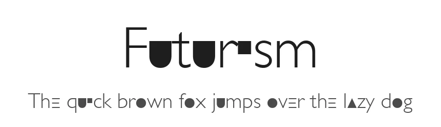 Futurism by Stefano Mazzari β Display Font