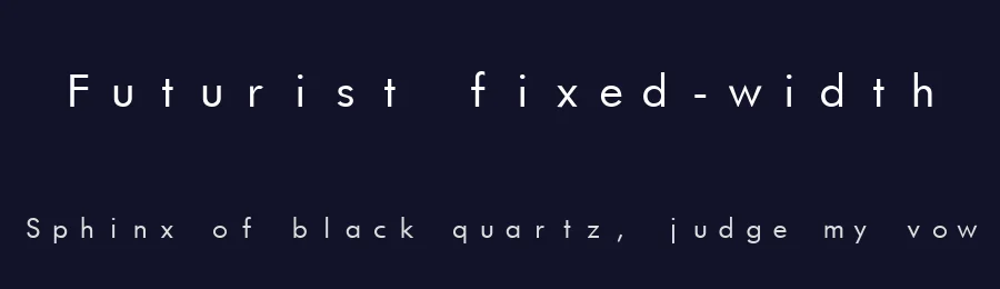Futurist fixed-width by WSI — Sans Serif Font — thumbnail 2