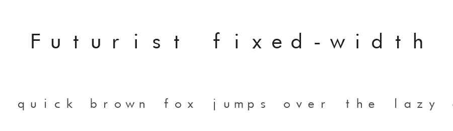 Futurist fixed-width by WSI — Sans Serif Font