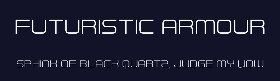 Futuristic Armour by Chequered Ink — Display Font — thumbnail 2