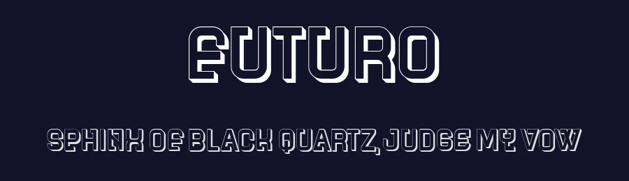 Futuro by Vladimir Nikolic — Decorative Font — thumbnail 2