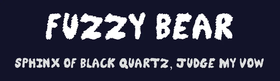 Fuzzy Bear by JSH creates — Decorative Font — thumbnail 2