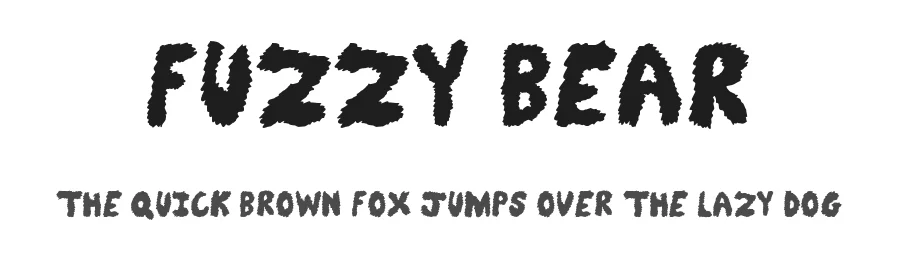 Fuzzy Bear by JSH creates — Decorative Font