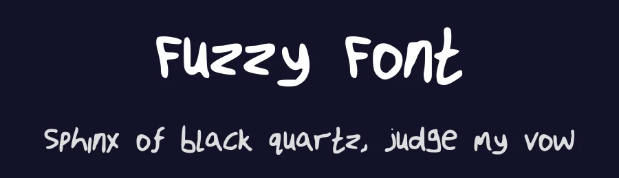 Fuzzy Font by Conor Travers — Script Handwritten Font — thumbnail 2