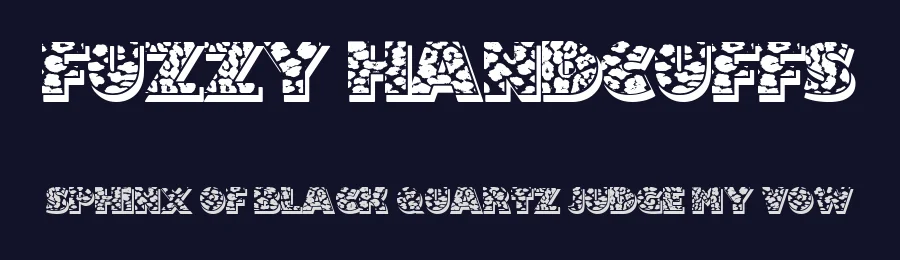 Fuzzy Handcuffs by Xerographer Fonts — Decorative Font — thumbnail 2