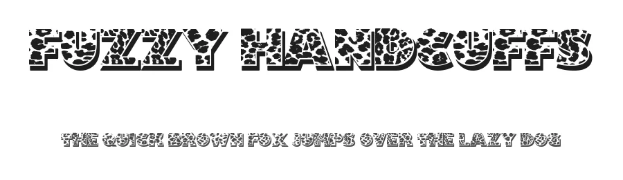 Fuzzy Handcuffs by Xerographer Fonts — Decorative Font