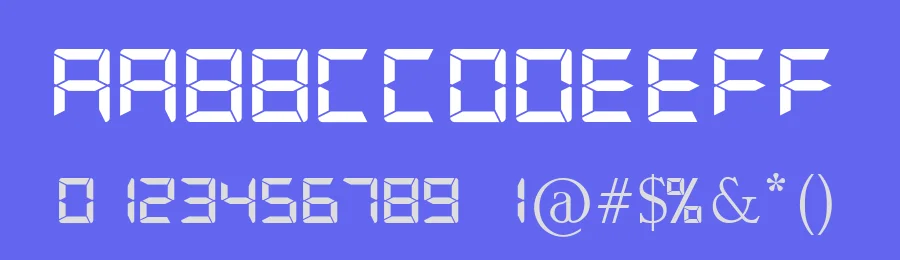 G7 Segment 7 S5 by GSeven — Display Font — thumbnail 3