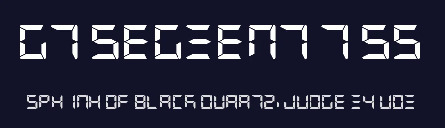 G7 Segment 7 S5 by GSeven — Display Font — thumbnail 2
