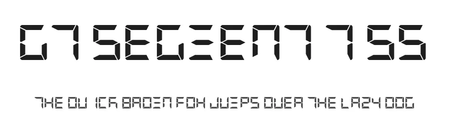 G7 Segment 7 S5 by GSeven — Display Font