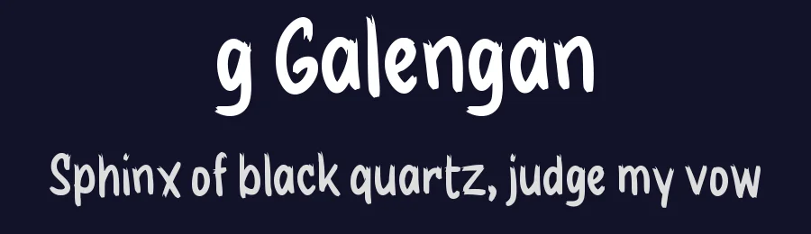 g Galengan by wepfont.com — Script Handwritten Font — thumbnail 2