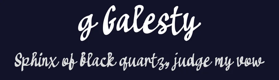 g Galesty by wepfont.com — Script Handwritten Font — thumbnail 2