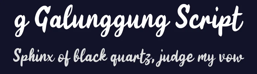 g Galunggung Script by wepfont.com — Script Handwritten Font — thumbnail 2