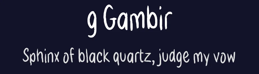 g Gambir by wepfont.com — Script Handwritten Font — thumbnail 2
