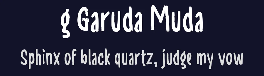 g Garuda Muda by wepfont.com — Script Handwritten Font — thumbnail 2