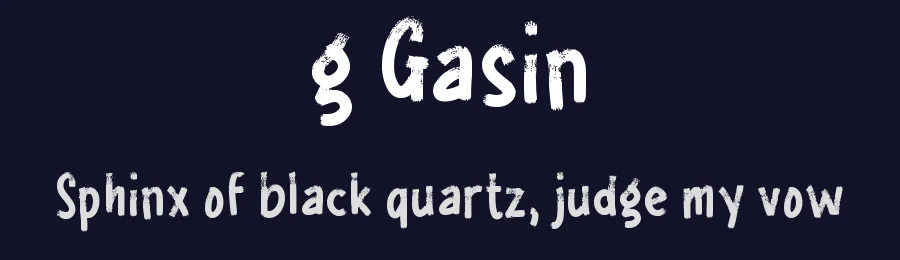 g Gasin by wepfont.com — Script Handwritten Font — thumbnail 2