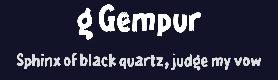 g Gempur by wepfont.com — Script Handwritten Font — thumbnail 2