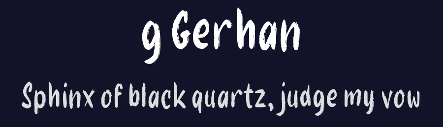 g Gerhan by wepfont.com — Script Handwritten Font — thumbnail 2