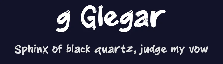 g Glegar by wepfont.com — Script Handwritten Font — thumbnail 2